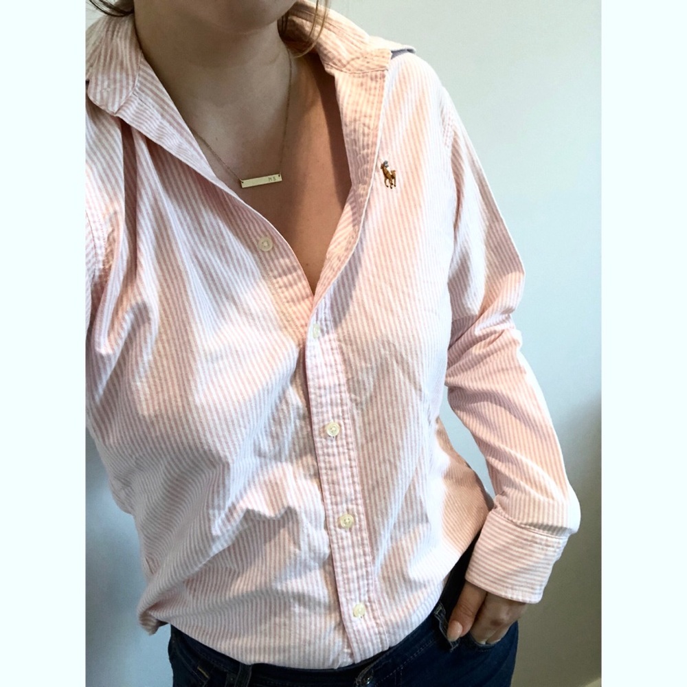 Ralph Lauren pink seersucker button-down